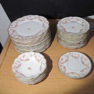 32 BRIDAL ROSE dishes made in Austria and Czechoslovakia